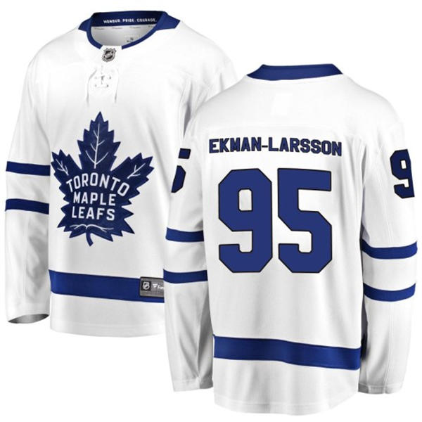 Men's Toronto Maple Leafs #95 Oliver Ekman-Larsson Fanatics Away White Player Jersey